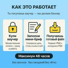 Ваучер на разработку баннера для сайта